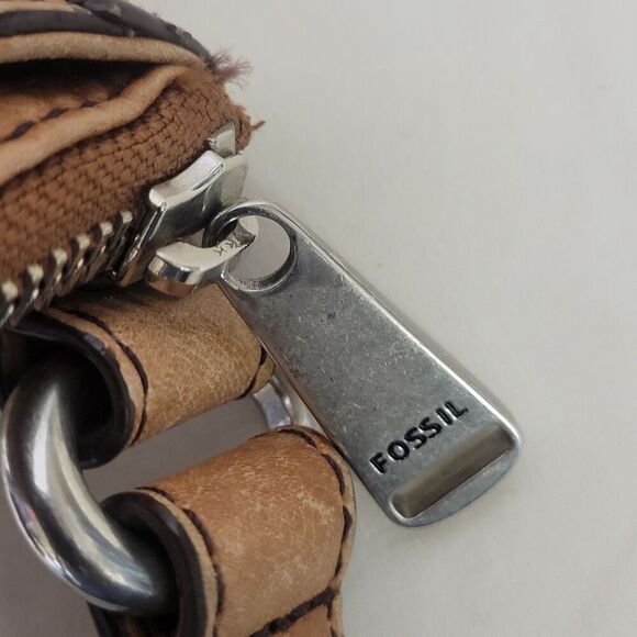 Vintage Fossil Marlow Brown Leather Crossbody Messenger Bag 9x12x2 - Picture 13 of 14